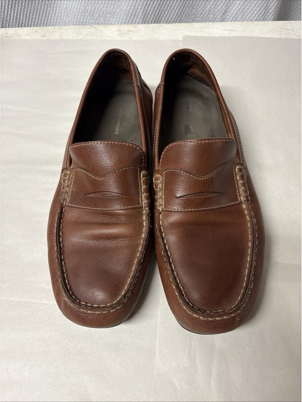 Rockport Loafer Brown Leather, Preppy, Beach, Summer Size 12